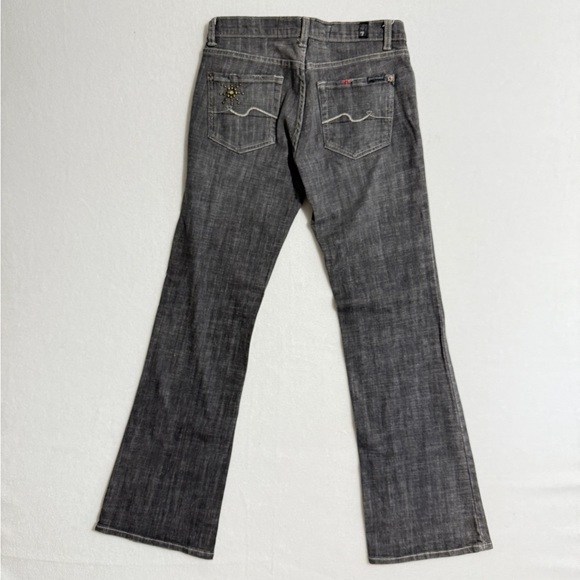 Vintage 7 For All Mankind Bedazzled Size 28 Gray Boot Cut Jeans - Picture 3 of 6